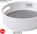 Copco 12 Inch Non-Skid Lazy Susan Turntable Organizer for Cabinet, Kitchen, Pantry, Bathroom - Smooth-Glide Rotating Storage with Raised Rim and Handles — 3