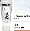 MEEDEN Titanium White Acrylic Paint: 100ml/3.38oz, 2 Pack | 2 Tubes — 2