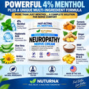 Neuroturna Nerve Relief Cream - Premium Nerve Cream 3X Action for Targeted Relief and Soothing Nerve Comfort - Maximum Strength with 4% Menthol, MSM for Feet Hands Legs Toes & Back - 8 Oz — 3