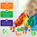 Chivao 60 Pack 24 Blocks Fidget Snake Cube Stocking Stuffers Kids, 3 Color — 4