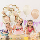 Zesliwy Gold White Sand Confetti Balloons, 50pcs 12in, Latex, Party Decor | Beige Gold — 5