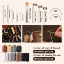 BUTUZE Leather Tooling Kit, Practical Leather Working Tools with Beveler, Groover, Stitching Punch Sewing Thread and Needles - Comes with Roll Bag and Manual — 3