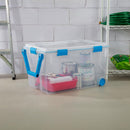 Sterilite 120 Qt Wheeled Gasket Box, Stackable Storage Bin with Latching Lid, Handle and Tight Seal, Plastic Container with Clear Base and Lid, 1-Pack — 4