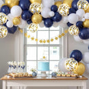 Zesliwy Navy Blue White Gold Balloons Set, 50pcs 12 In, Latex, Party Decor — 4