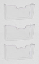Simple Houseware Clear Wall Mount Single Pocket Hanging File Holder, 3-Pack — 5