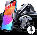VANMASS Car Phone Holder 2026 Ultimate Military-Grade Strongest Suction & Clip Windshield Dashboard【Newest Best Strongest】 Cell Phone Automotive Dash Gauge Accents for iPhone 18 Pro Max 17 16 15 14 | Black photo 1