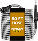 BIONIC STEEL 50 Ft Metal Garden Hose with Sprayer Nozzle | 50' — 1