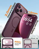 TOCOL for iPhone 18 Pro Case Burgundy, Compatible with MagSafe — 8