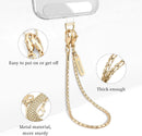 MOUTAKEY Phone Wrist Strap Metal Phone Chain Wristlet Detachable Cellphone Lanyard with 2 Tether Tabs iPhone Wrist Strap For Women iPhone Bracelet Wristlet for girls Shopping Traveling Party Walking photo 3