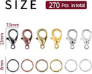 Lobster Claw Clasps and Open Jump Rings Set, 6 Colors Lobster Clasps for Jewelry Making, Keychains and Bracelet — 2