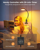 Glocusent 5W Clip on Light, 3 Colors & 5 Brightness Reading Light for Bed — 5