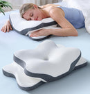 5X Pain Relief Cervical Neck Pillow for Neck Support, Ergonomic Cooling Side Sleeper Pillow for Sleeping, Odorless Contour Memory Foam Pillows, Orthopedic Bed Pillow for Side Back Stomach Sleeper - White — 1