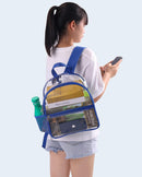 Paxiland Clear Backpack Stadium Approved, 12x10.5x6 Inches Clear Bag | Blue-standard — 7