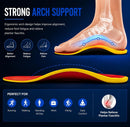 Insoles, Comfortable and Breathable for Daily Wear, Unisex, Cushion and Stress Relief, Lightweight and Durable (Orange-Green, Mens 8-9 1/2 | Womens 9 1/2-11) — 2