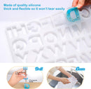 Mocoosy 134Pcs Alphabet Keychain Resin Molds Kit, Reversed Letter Number Silicone Mold Epoxy Resin Casting Molds Key… — 5