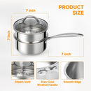 Ohtomber 1.5 Qt Tri-Ply Stainless Steel Saucepan with Steamer Basket & Lid — 5