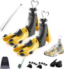 4-Way Adjustable Shoe Stretcher for Men & Women, Leather Boot Widener - Fits Wide Feet, Sneakers, Dress Shoes | yellow | 2 — 1