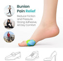 Promifun Bunion Pain Relief Pads to Wear with Shoes - 48 ct Bunion Cushion - Moleskin Protect Feet for Men and Women - Water-Resistant Self-Stick Adhesive (Multi-Size, Patterned) | 48 Count ( Multi-size) — 5