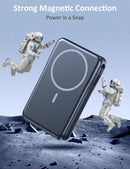Magnetic Portable Charger 10000mAh, 20W Power Bank with Built in Cable photo 3
