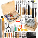 424 Pcs Leather Working Kit Leather Crafting Kits Leathers Tooling Kit — 1