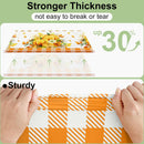 misaya 4 Packs Buffalo Disposable Table Cloth, 54 x 108 Inch Waterproof Plastic Tablecloth, Rectangle Pumpkin Orange and White Checkered Table Covers for Picnic, Birthday, Party | 54" x 108" - 4 Pack — 2