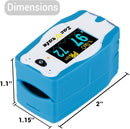 Zacurate Cute Digital Fingertip Pulse Oximeter for Small Finger Clip, SpO2 Blood Oxygen Saturation Monitor with OLED display - Animal theme — 3