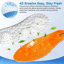 2 Pairs 4D Cloud Steppers Insoles for Women & Men Size:230-260mm - Orange-1 — 2
