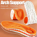 2026 New Steppers Insoles for Men & Women,4D Cloud Massage Memory Foam Insoles with Arch Support for All-Day Comfort(Orange, Men 9 / Women 10) — 2