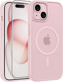 FNTCASE for iPhone 15/14/13 Case, Fit for Magsafe, Glass Screen Protector — 1