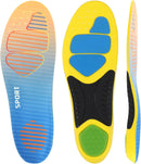 Upgrade Sports Insoles for Men Women, Shock Absorbing Athletic Shoe Inserts with Arch Support, Gel Cushioning Footbed for Running Walking Work Boots Standing All Day XS (Men 4.5-6.5//Women 5.5-7.5) — 1