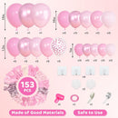 Amandir 153pcs Pastel Light Pink Balloon Garland Arch Kit Different Sizes — 2