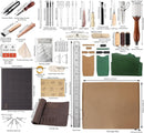 WUTA Leather Craft Tools Kit, Complete Leather Working Supplies with Cutting Knife, Edge Beveler, Stitching Kit, Thonging Knife, and DIY Patterns, Storage Roll for Beginners & Professionals (74pc set) — 2