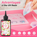 YIEHO 300g UV Resin Kit with Light and Molds, Upgraded Crystal Clear Hard UV Curing Premixed Resin Starter Jewelry… — 3
