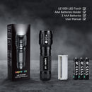 Lepro LED White Light Flashlight, High Lumens Waterproof Adjustable Focus — 8