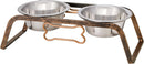 Loving Pets Elevated Dog Bowls – Raised Stainless Steel Dog Bowls with Steel…