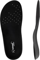 Knixmax Outdoor Women Breathable Orthotic Insoles for Crocs Ultra Thin Clogs Inserts with Arch Support Washable Sockless Barefoot Liners for Flat Feet Plantar Fasciitis Unisex Black Size US9/EU42-43 — 2