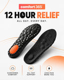 Cloud Steppers Insoles - 4D Memory Foam Cloud Insoles for Men & Women - Soft Anti-Fatigue Shock Absorption Shoe Inserts (Black, Men: US 8-11) - Men: US 11-13 — 2