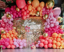 Pink and Orange Balloon Arch Kit, ADOINBY 161Pcs Hot Pink Orange Metallic Gold Latex Balloon Garland kit, 18 12 10 5 Inch Different Size Balloons for Birthday Baby Shower Wedding Party Decorations | Pink and Purple — 4