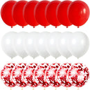 Red White Balloons Set, 35 Pack 12 Inch Red White Confetti Latex Party Helium Balloon for Girls Women Birthday Party Wedding Valentine's Day Graduation Galentines Christmas Party Decoration — 7