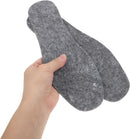 Ipetboom Wool Felt Insoles for Men and Women, Large Size Cuttable Breathable Shoe Inserts, Soft Warm Winter Replacement Shoe Soles, Moisture Absorbing Foot Warmers, Dark Gray S (25cm) — 3