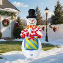 8Ft Tall Inflatable Snowman Christmas Decorations,Built-in LED Lights Outdoor Holiday Decor with Gift Box and Candy Canes, Fast Self-Inflating,for Yard Holiday Xmas New Year — 8