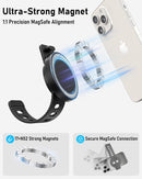 Stroller Phone Holder, Compatible with MagSafe, Magnetic Handlebar Mount photo 2