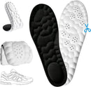 2026 New Steppers Insoles for Men & Women - 4D Cloud Comfort Memory Foam | Super Soft Shock Absorption, Anti-Fatigue & Breathable Design | Replacement Inserts for Work, Running (Black, Men's 8.5-9) — 1