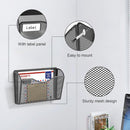 samstar 6 Pack Mesh Wall Mounted File Holder Metal Wall File Pocket Mail Organizer for Office/Home(with Label Panel) — 5