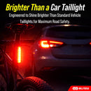 USB Rechargeable Bike Lights Set with Bell, LED Bicycle Front Rear Light — 4