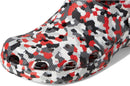 Crocs Unisex Adult Classic Marbled Tie-dye Clogs – Red/Multi Confetti — 6