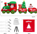 10.7 FT Christmas Inflatables Train with Santa Claus Reindeer Snowman Christmas Tress Built-in LED Lights Blow Up Christmas Decor for Christmas Party Holiday Outdoor Garden Lawn Yard Decorations — 5