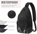 Pritent Crossbody Bags for Women Men Trendy Sling Bag Backpack Casual Chest Bag with Convertible Shoulder Strap | Medium | Black — 4