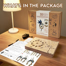 3D Wooden Puzzles for Adults-Blue Dragon Clock Puzzle-Adult Crafts — 2