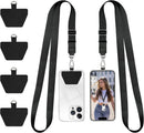 Doormoon Phone Lanyard, Universal Adjustable Neck Strap for Phone Case Keys ID Badges Cell Phone Lanyard Compatible with iPhone, Samsung, Most Smartphones, 2 Pack, Black Black photo 1